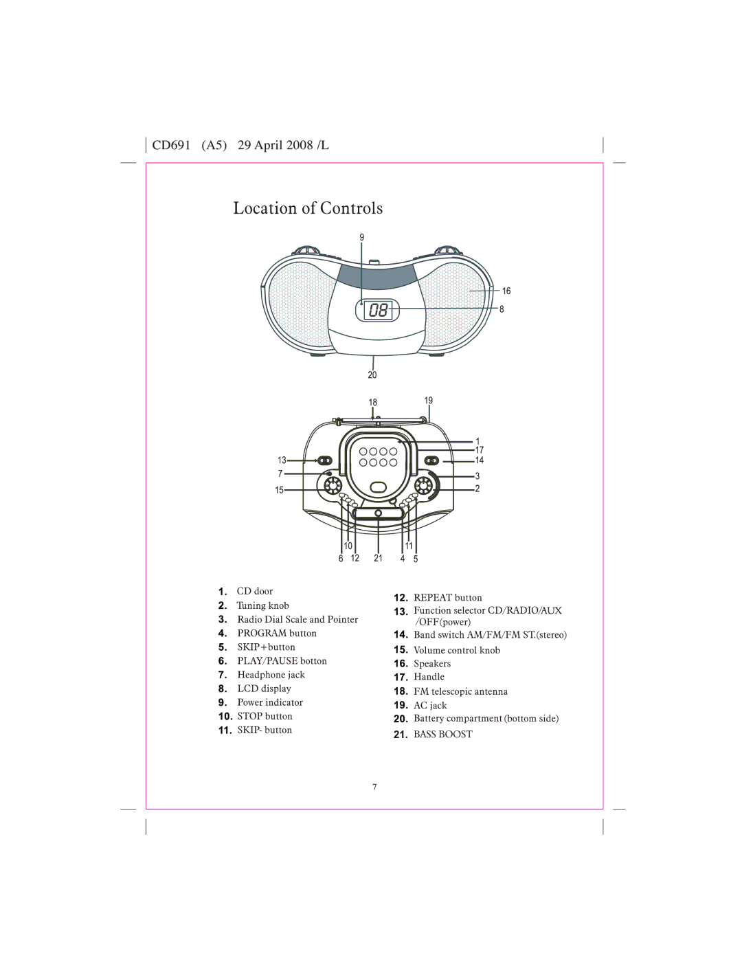 Sylvania SRCD247 manual 