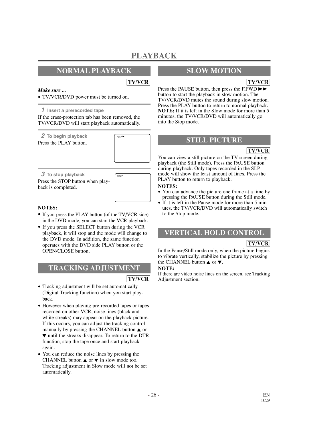 Sylvania SRCD420P owner manual Playback 