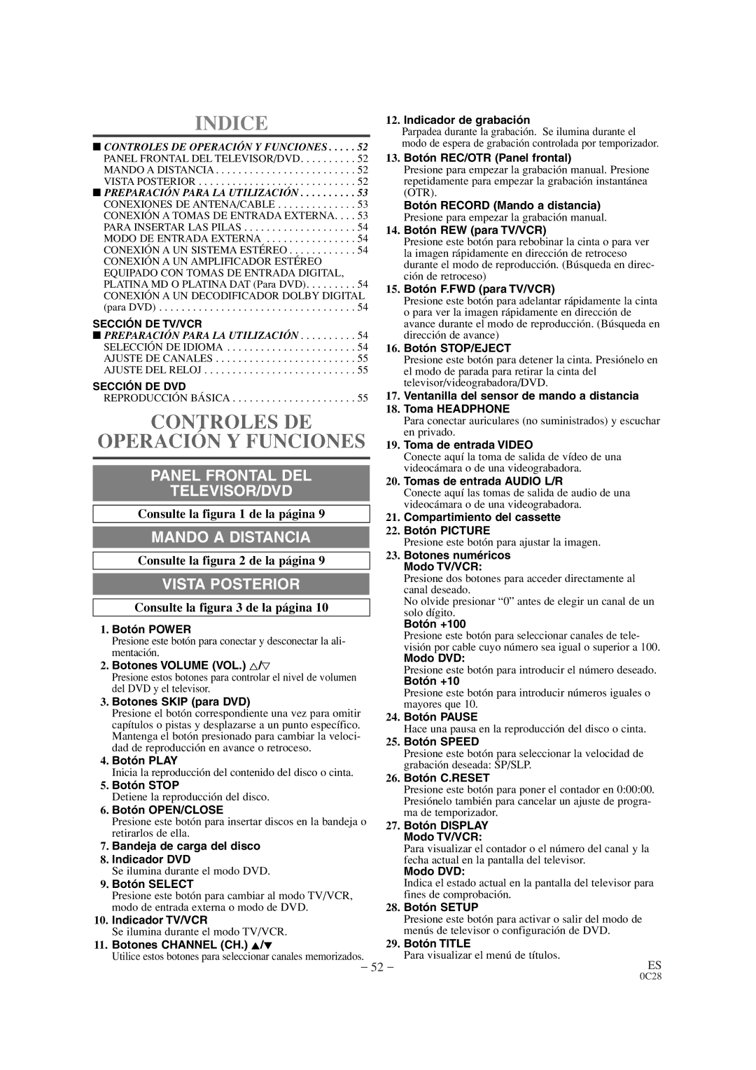 Sylvania SRCD420P owner manual Controles DE, Operación Y Funciones, Consulte la figura 1 de la página 