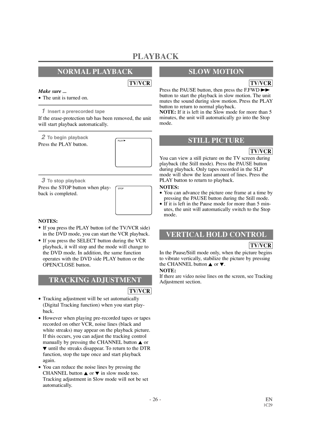 Sylvania SRCD427P owner manual Playback 