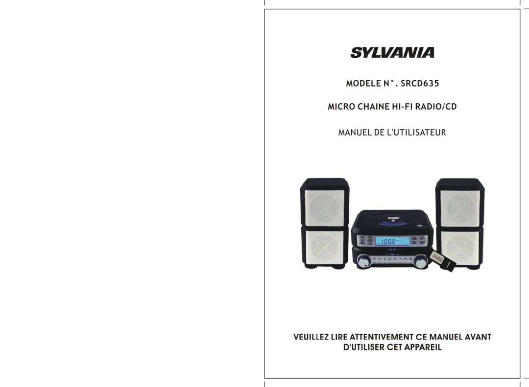 Sylvania SRCD635 manual 