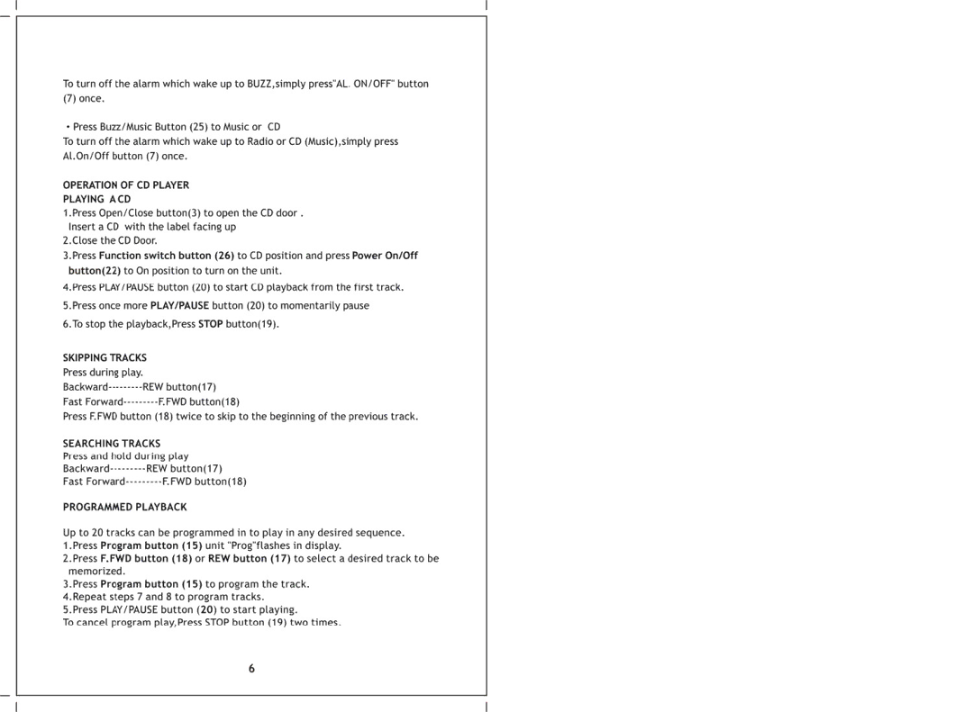 Sylvania SRCD635 manual 