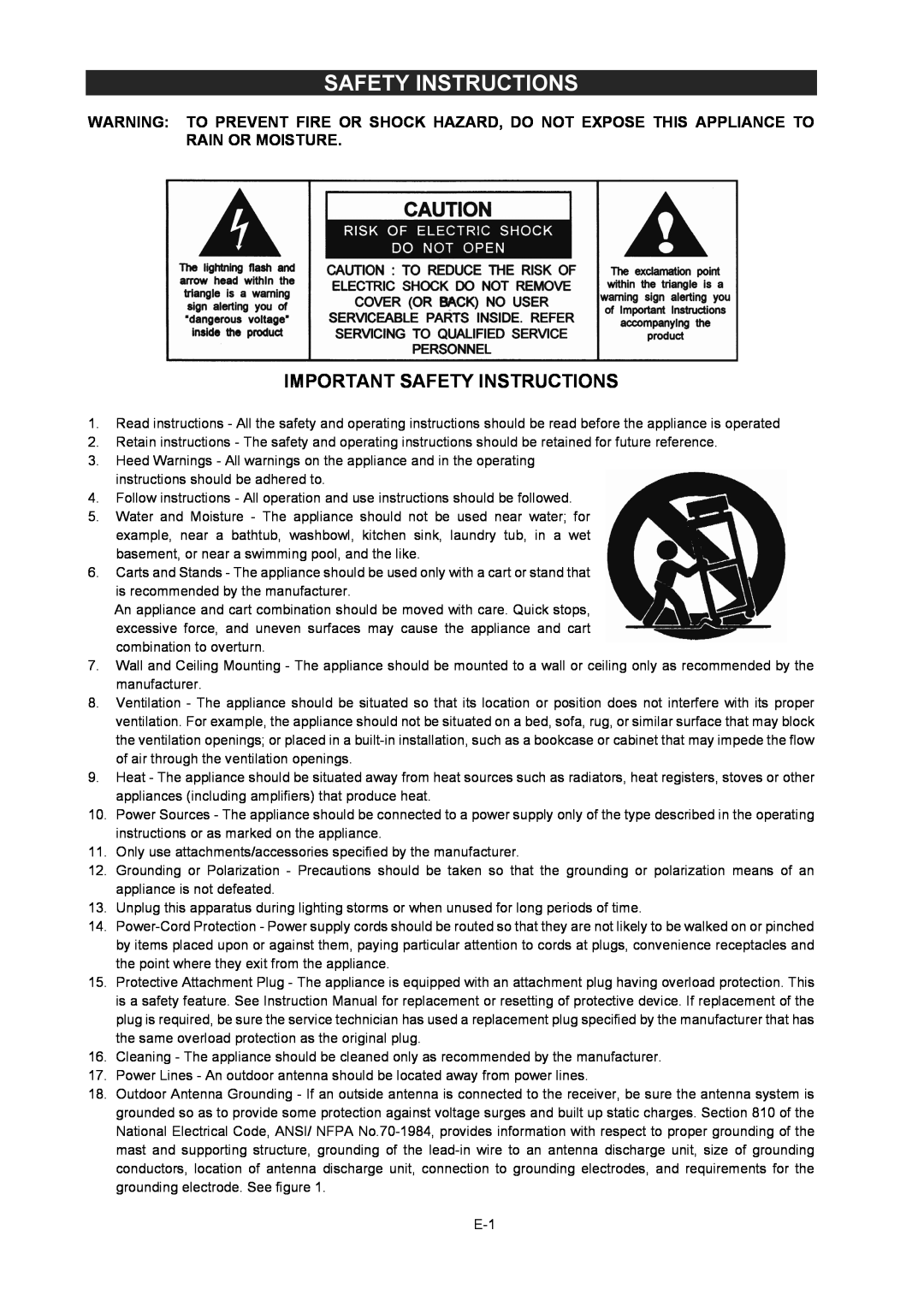 Sylvania SRCD872 instruction manual Important Safety Instructions 