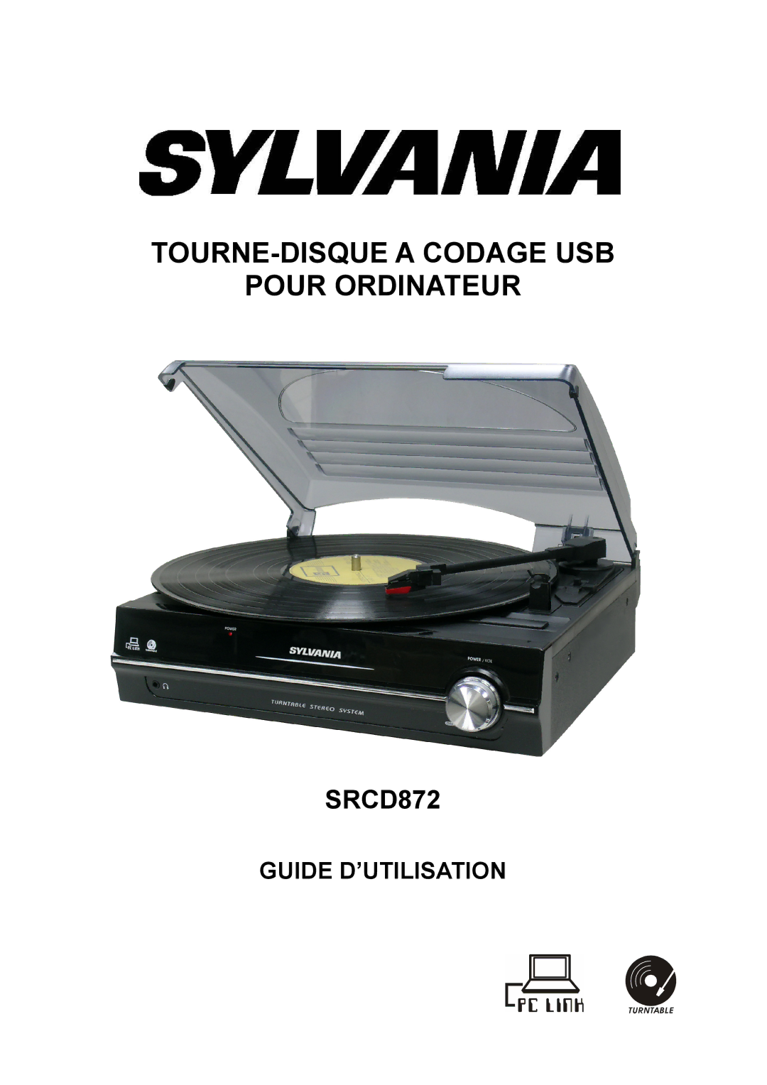 Sylvania SRCD872 instruction manual TOURNE-DISQUE a Codage USB Pour Ordinateur 