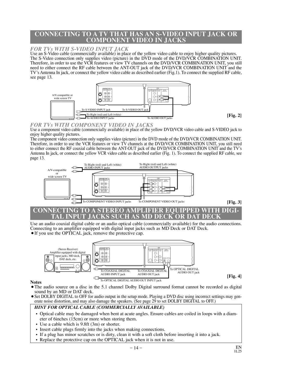 Sylvania SRD3900 owner manual For TVs with S-VIDEO Input Jack 