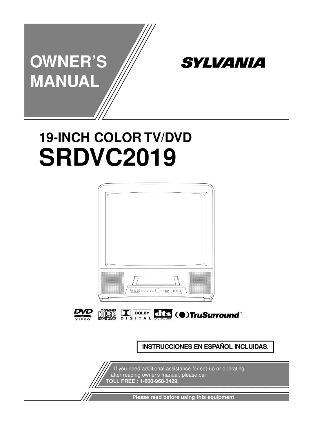 Sylvania SRDVC2019 owner manual 