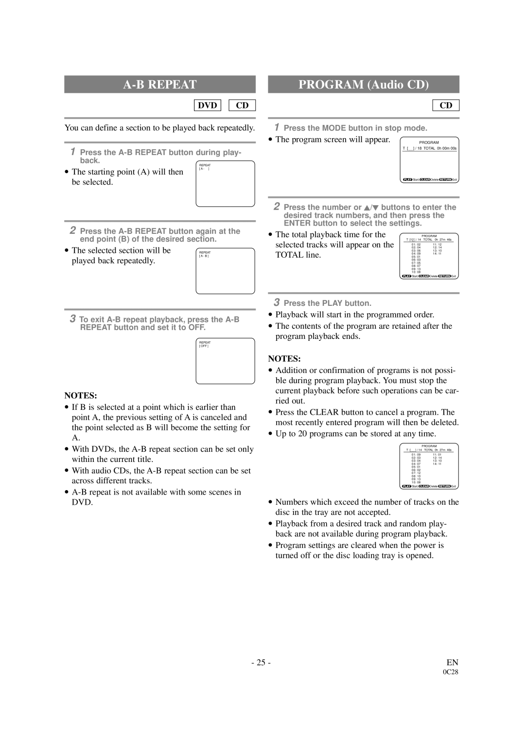 Sylvania SRDVC2019 You can define a section to be played back repeatedly, Starting point a will then, Be selected 