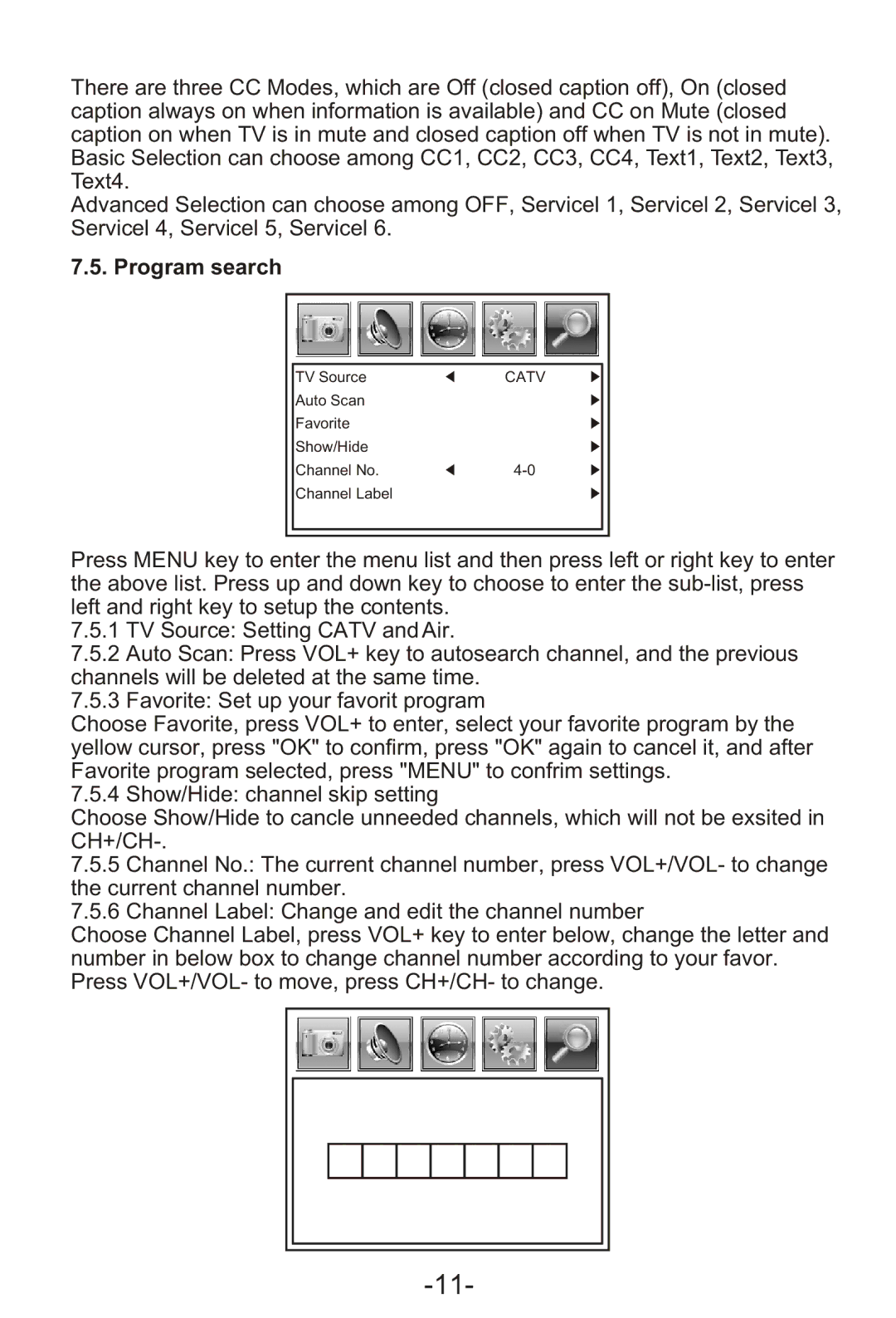 Sylvania SRT702A manual Program search 