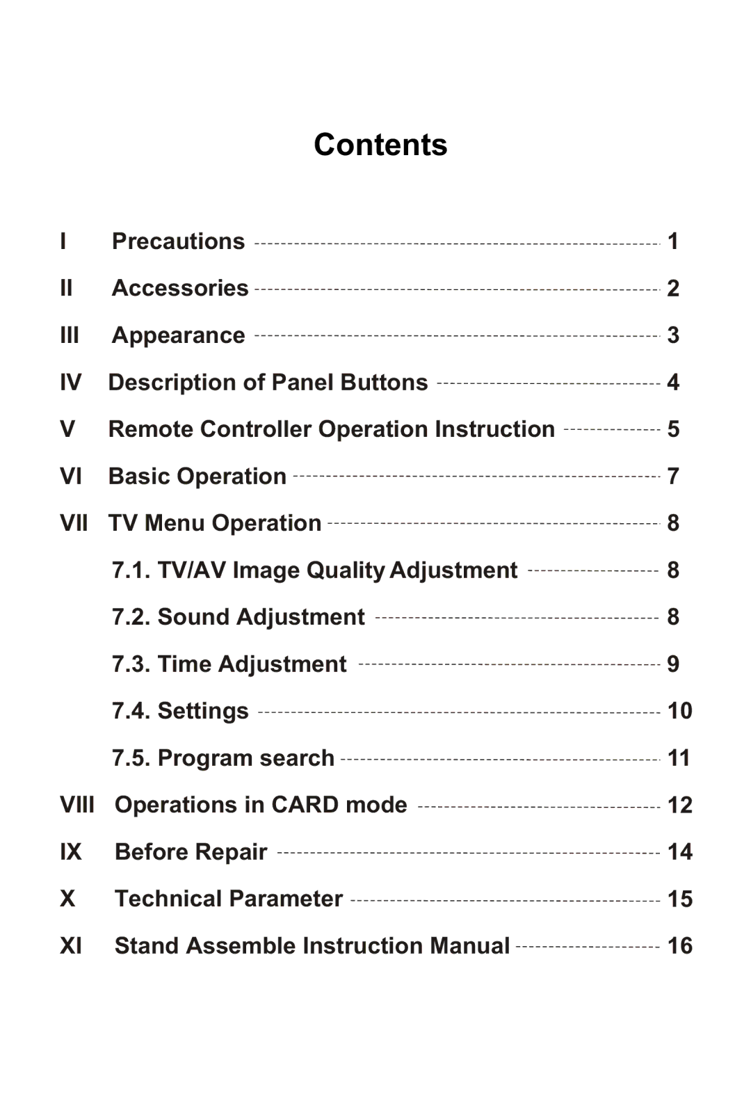 Sylvania SRT902A manual Contents 