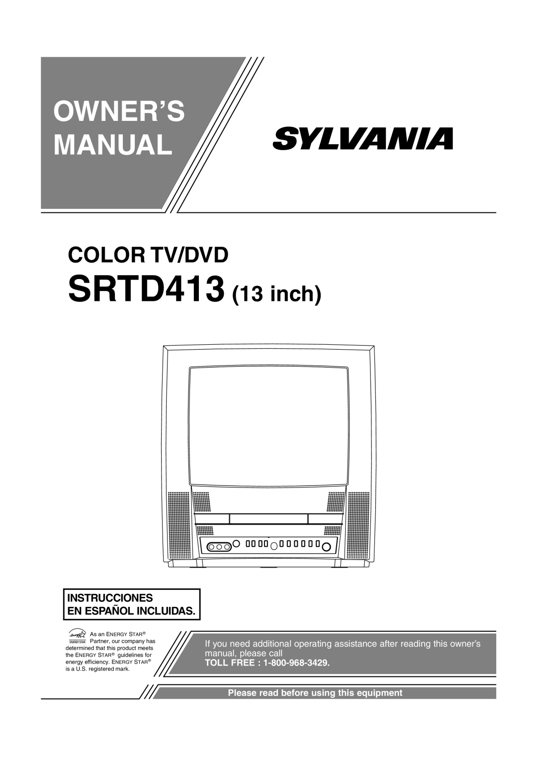 Sylvania SRTD413 owner manual OWNER’S Manual 