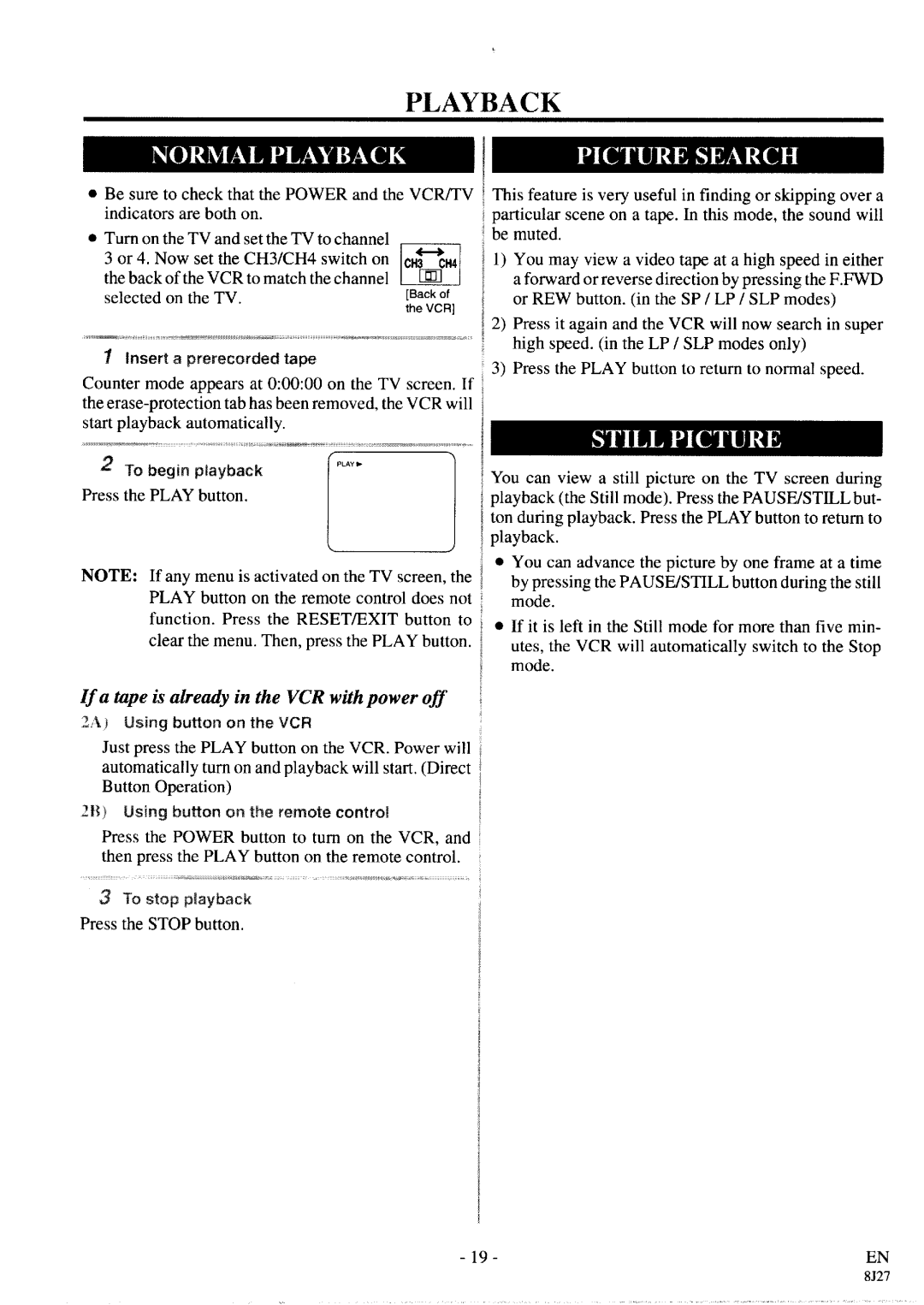 Sylvania SRV196 manual 