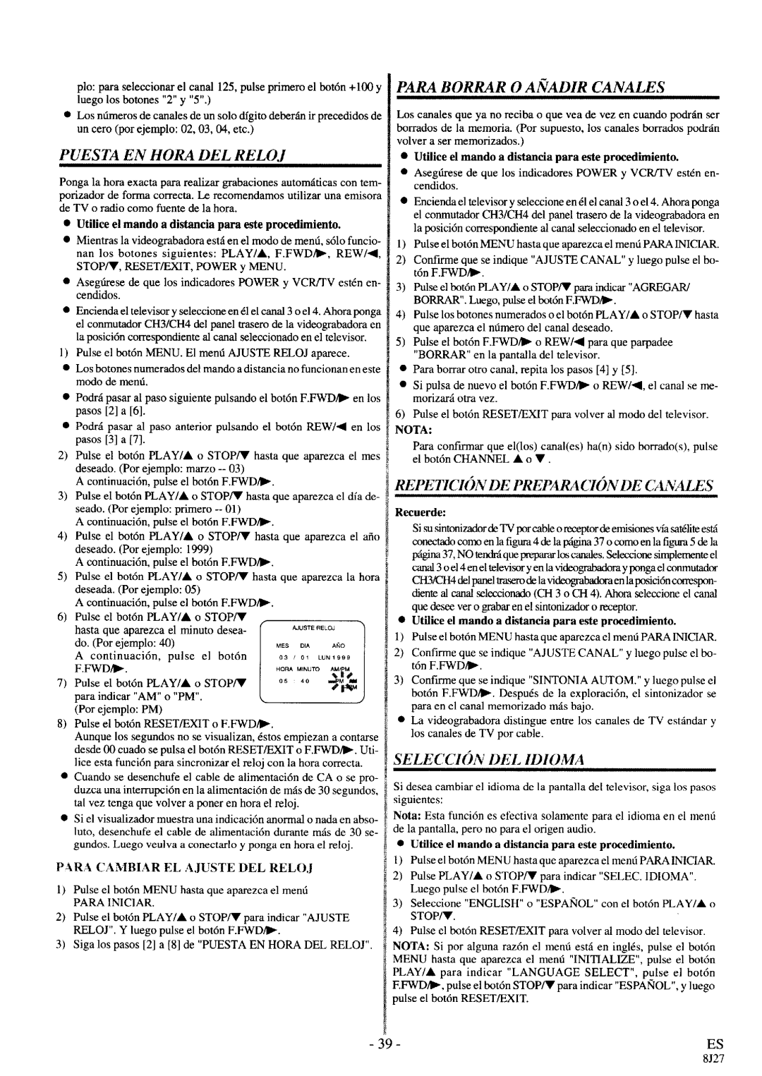 Sylvania SRV196 manual 