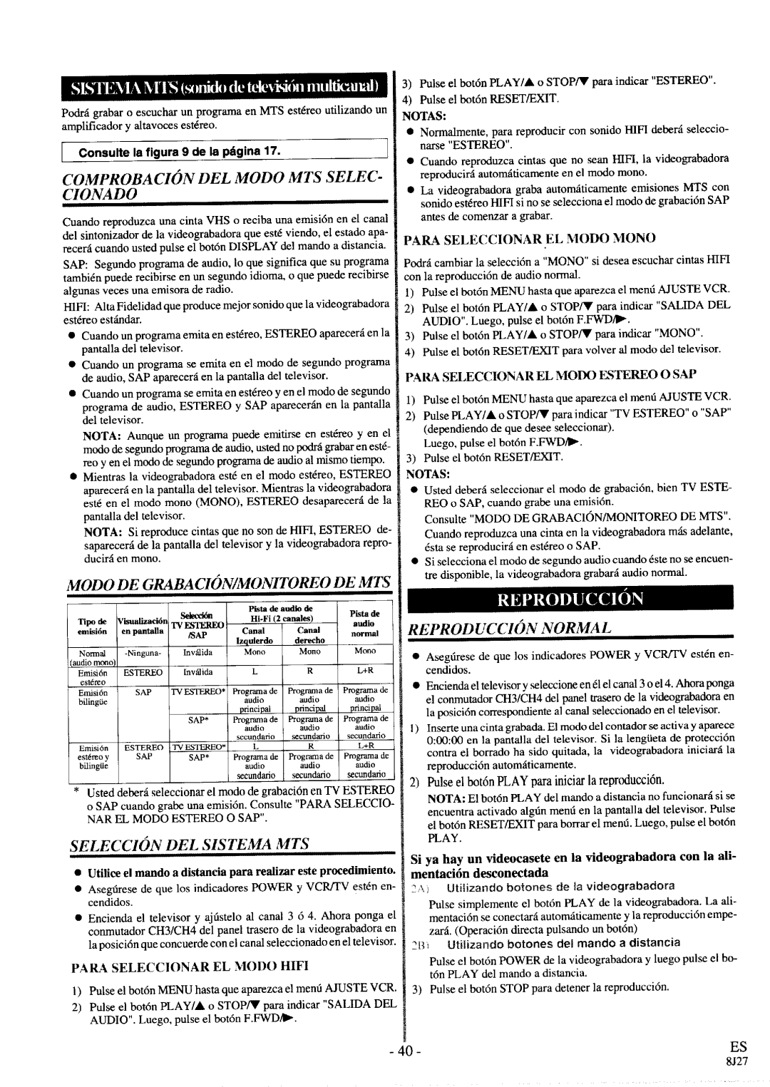 Sylvania SRV196 manual 