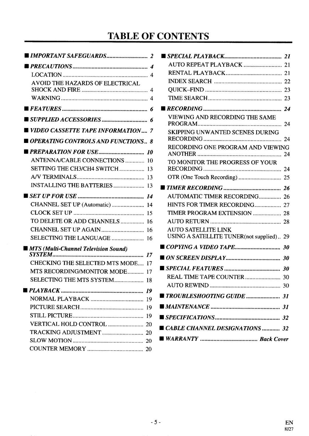 Sylvania SRV196 manual 