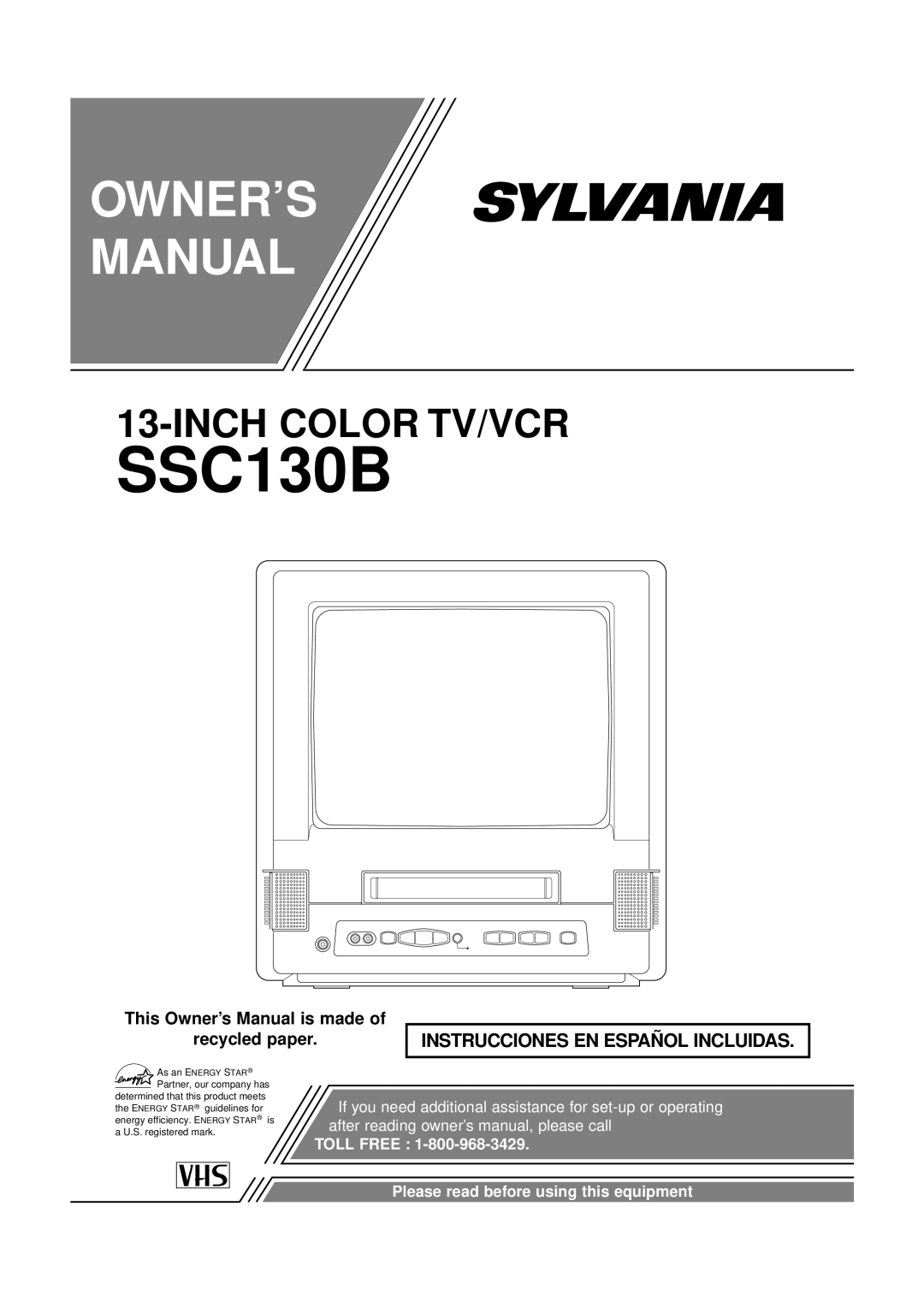 Sylvania SSC130B owner manual 