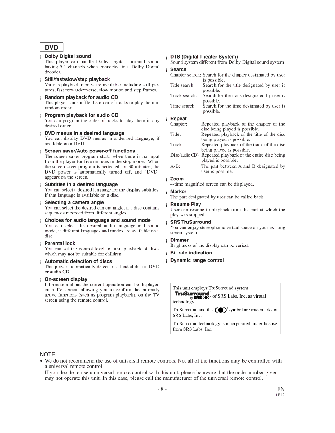 Sylvania SSC719B owner manual Dvd 