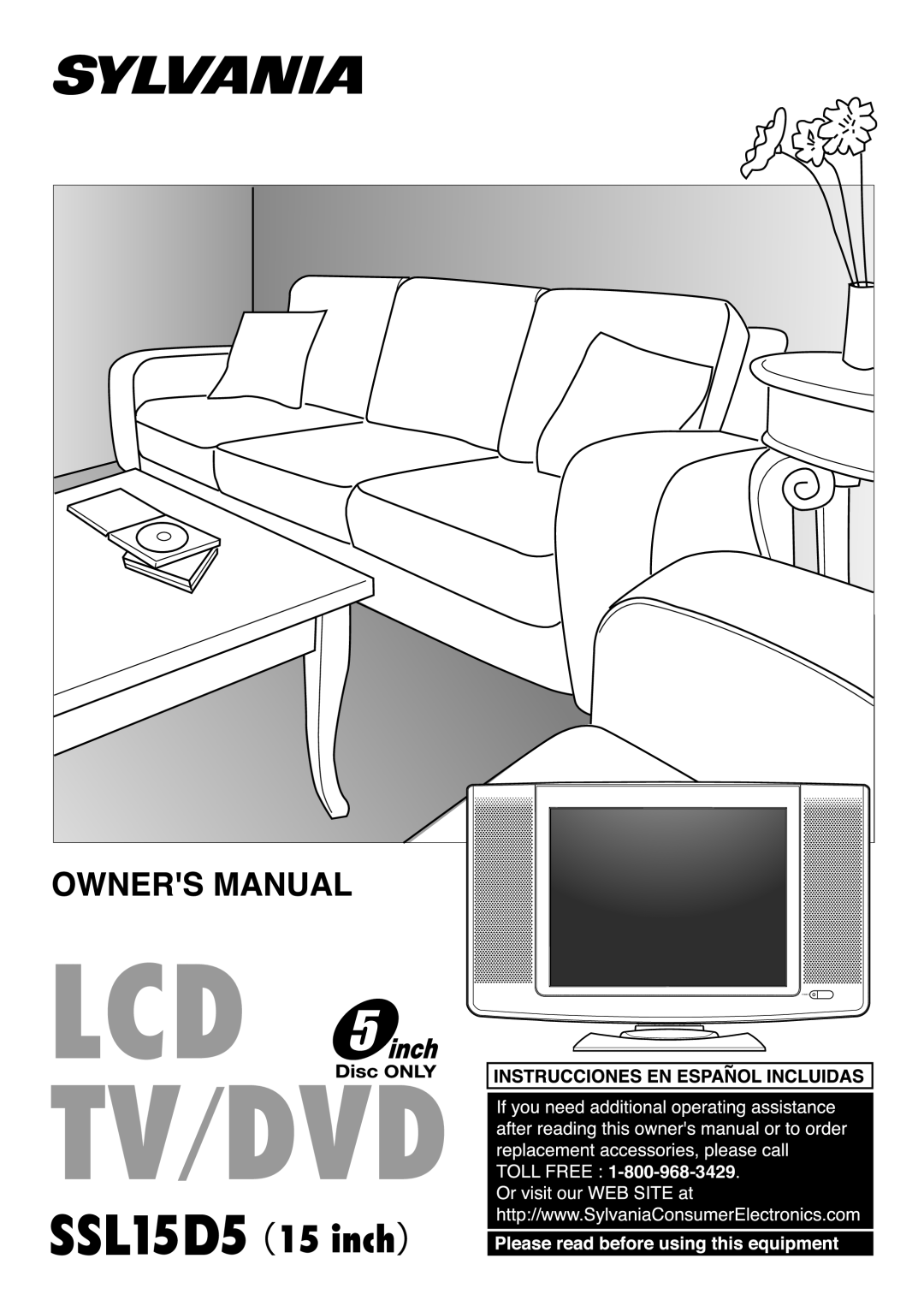 Sylvania SSL15D5 manual Ssl 