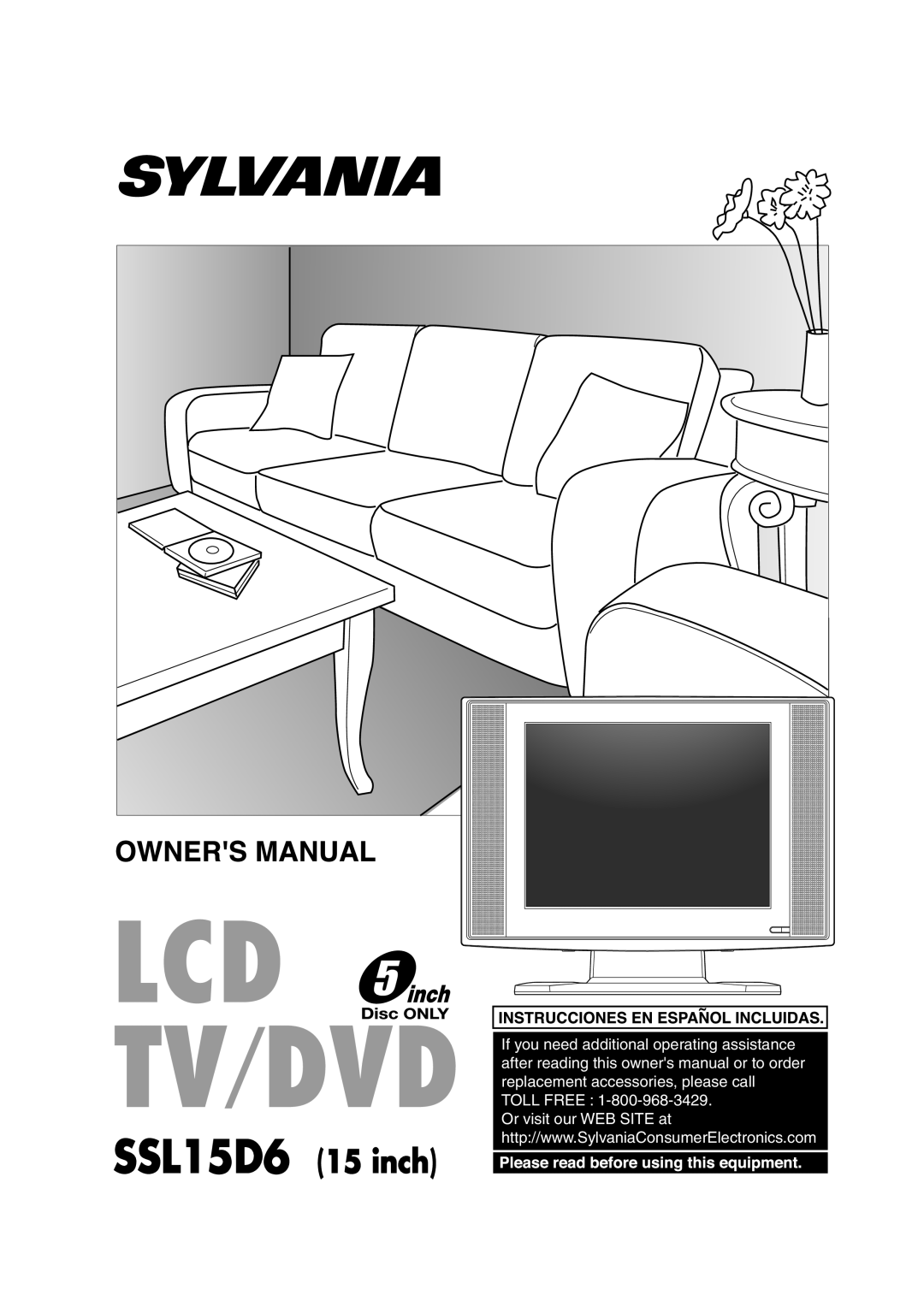 Sylvania owner manual SSL15D6 15 inch 