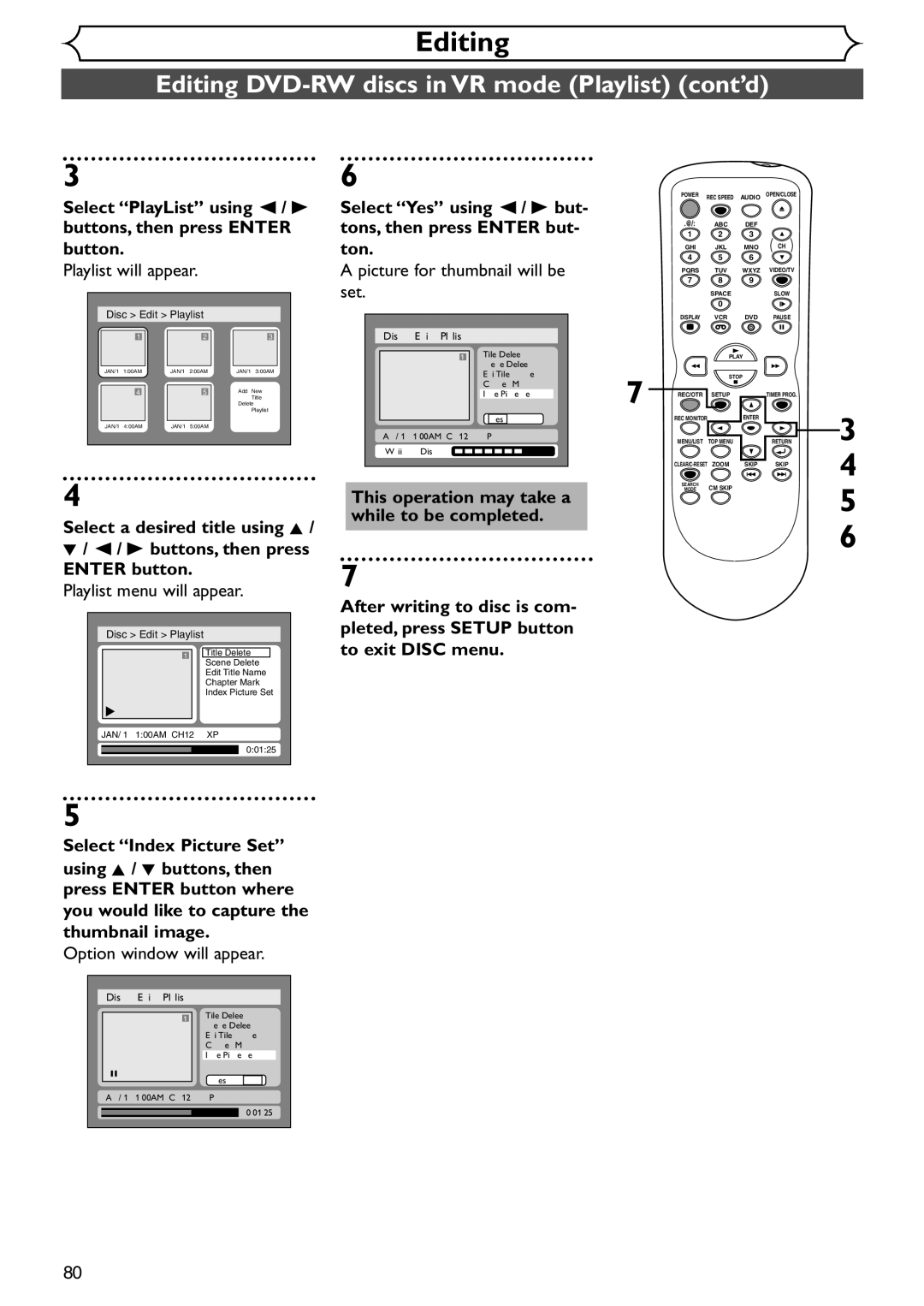 Sylvania SSR90V4 owner manual Button Ton, Playlist will appear Picture for thumbnail will be 