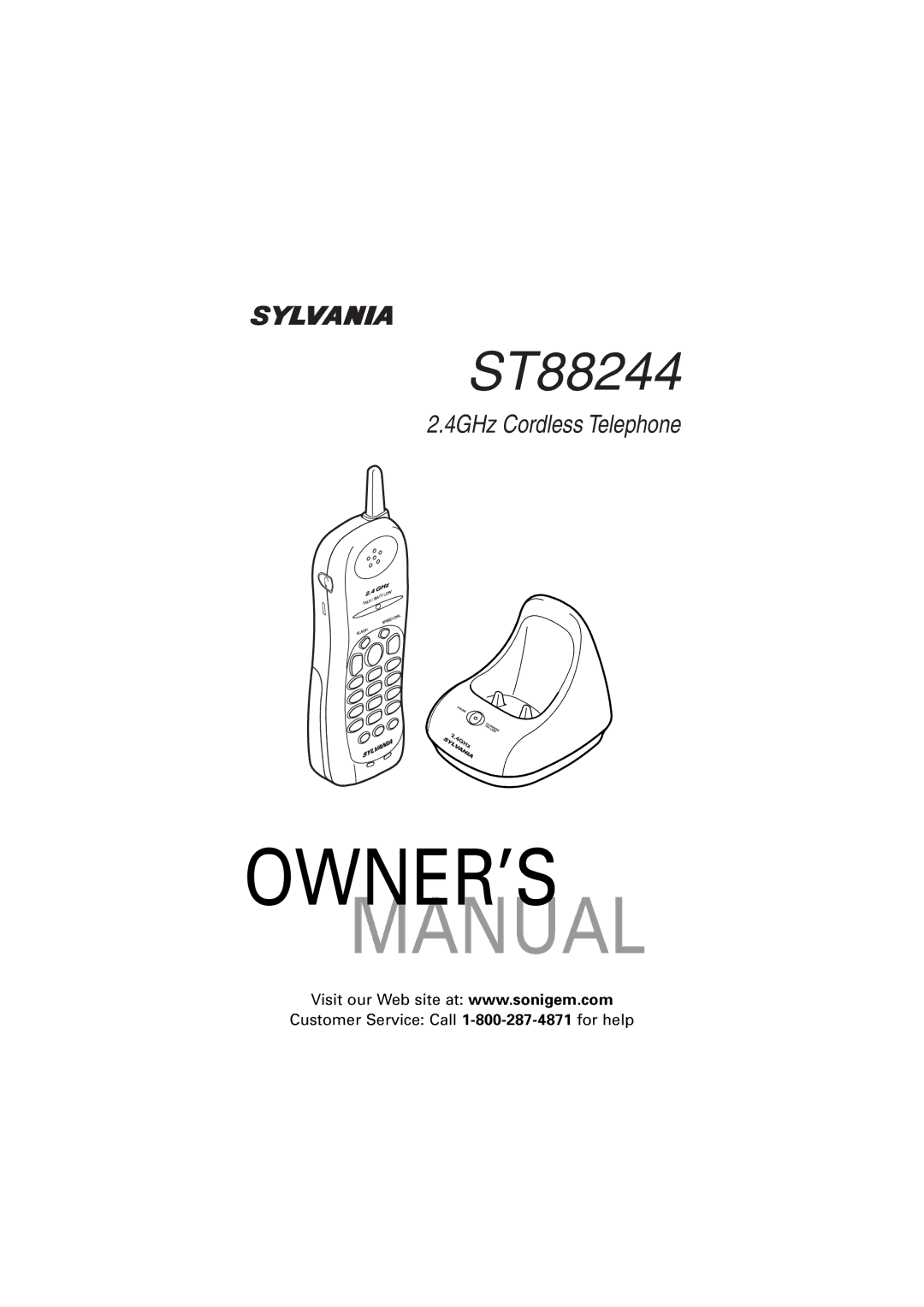 Sylvania ST88244 manual 