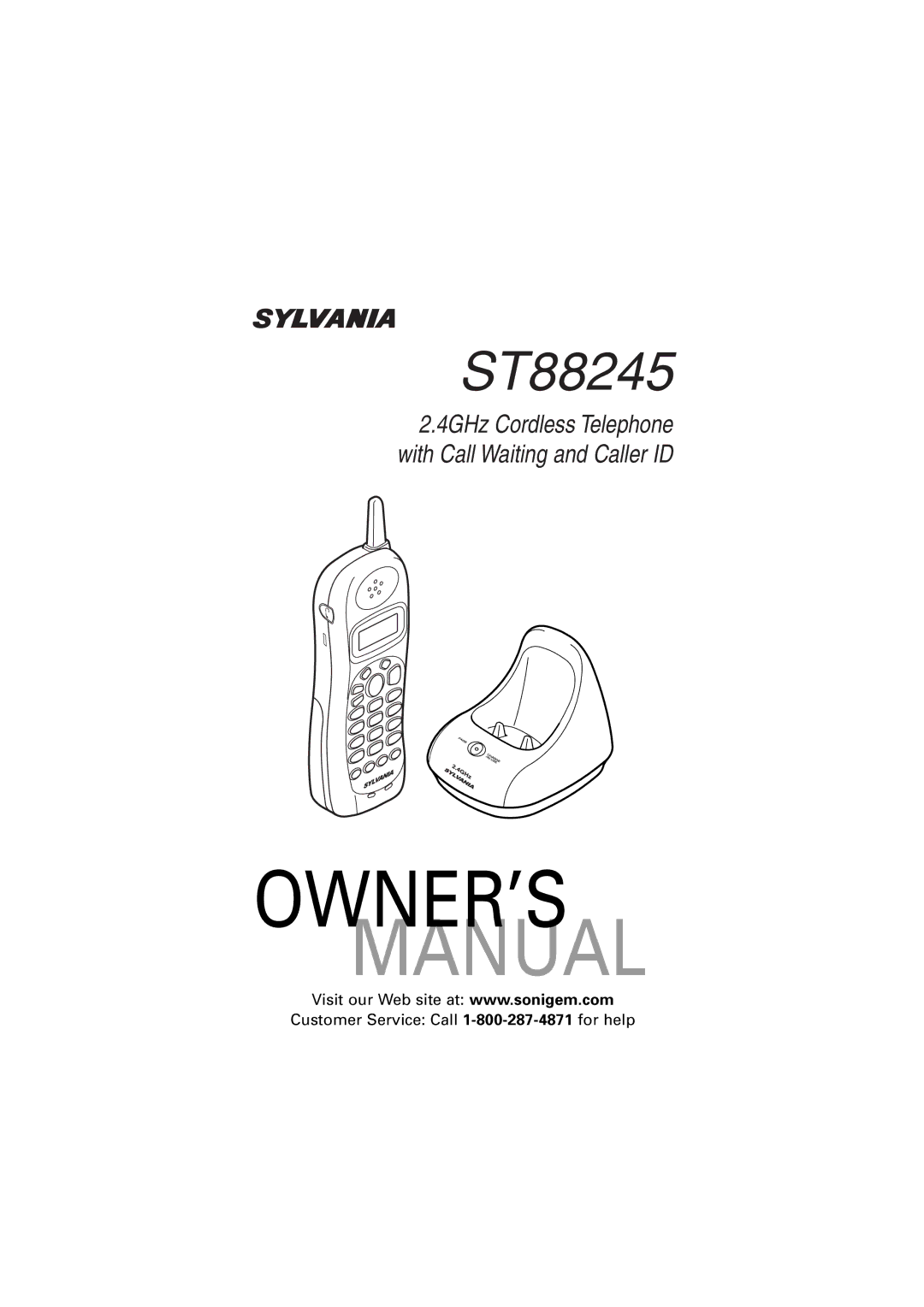 Sylvania ST88245 manual 