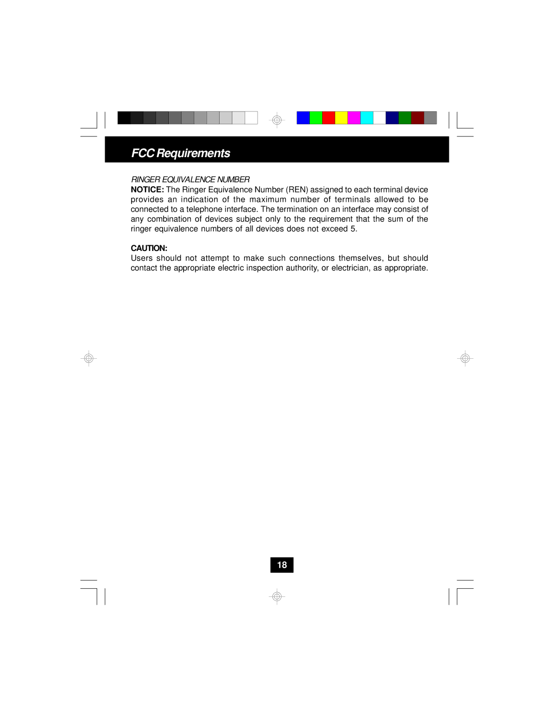 Sylvania STC580 owner manual Ringer Equivalence Number 