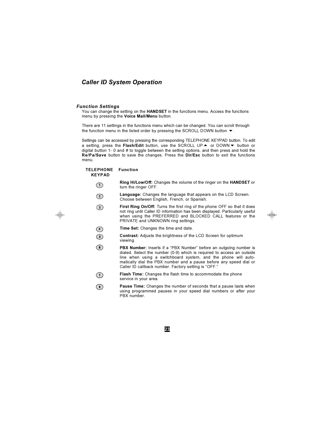 Sylvania STC590 owner manual Function Settings, Keypad 