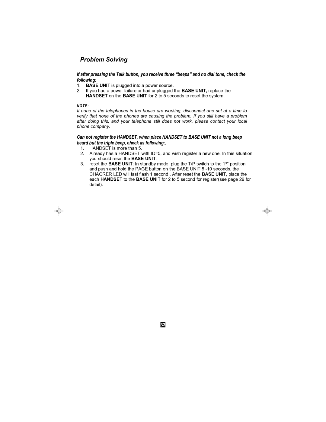 Sylvania STC590 owner manual Problem Solving 