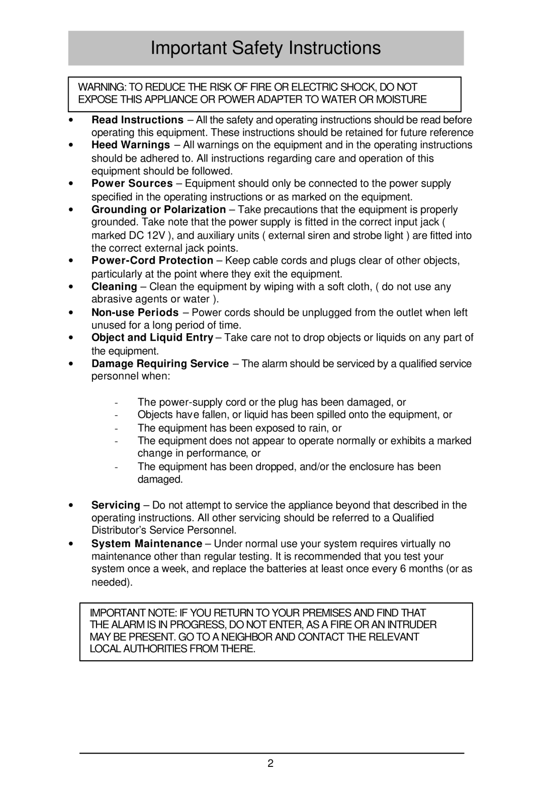 Sylvania SY4100 owner manual Important Safety Instructions 