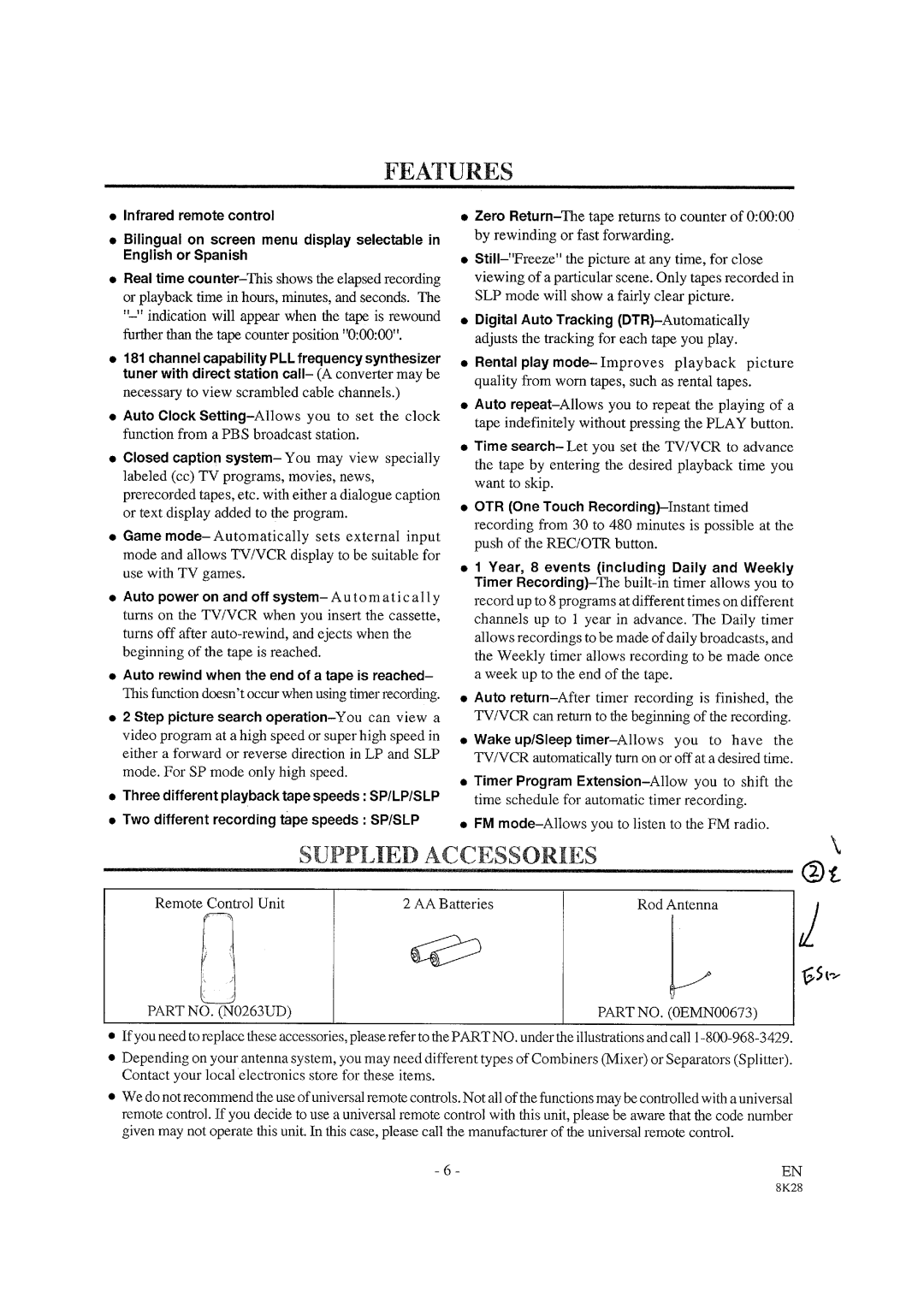 Sylvania W3913LC manual 