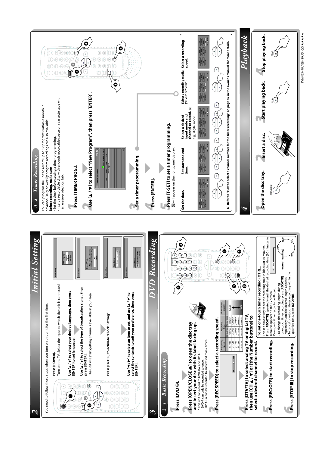 Sylvania ZV450SL8 owner manual 6Press Stop C to stop recording, Open the disc tray Start playing back, 4Stop playing back 