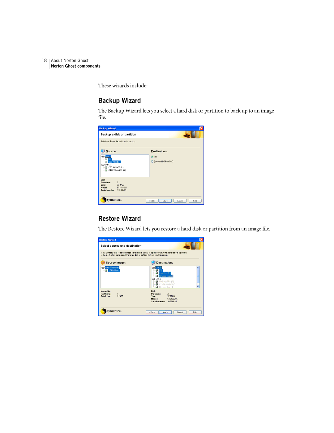 Symantec 10024709 manual Backup Wizard 