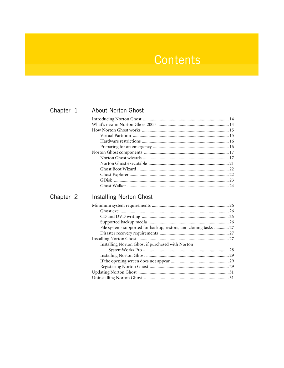 Symantec 10024709 manual Contents 