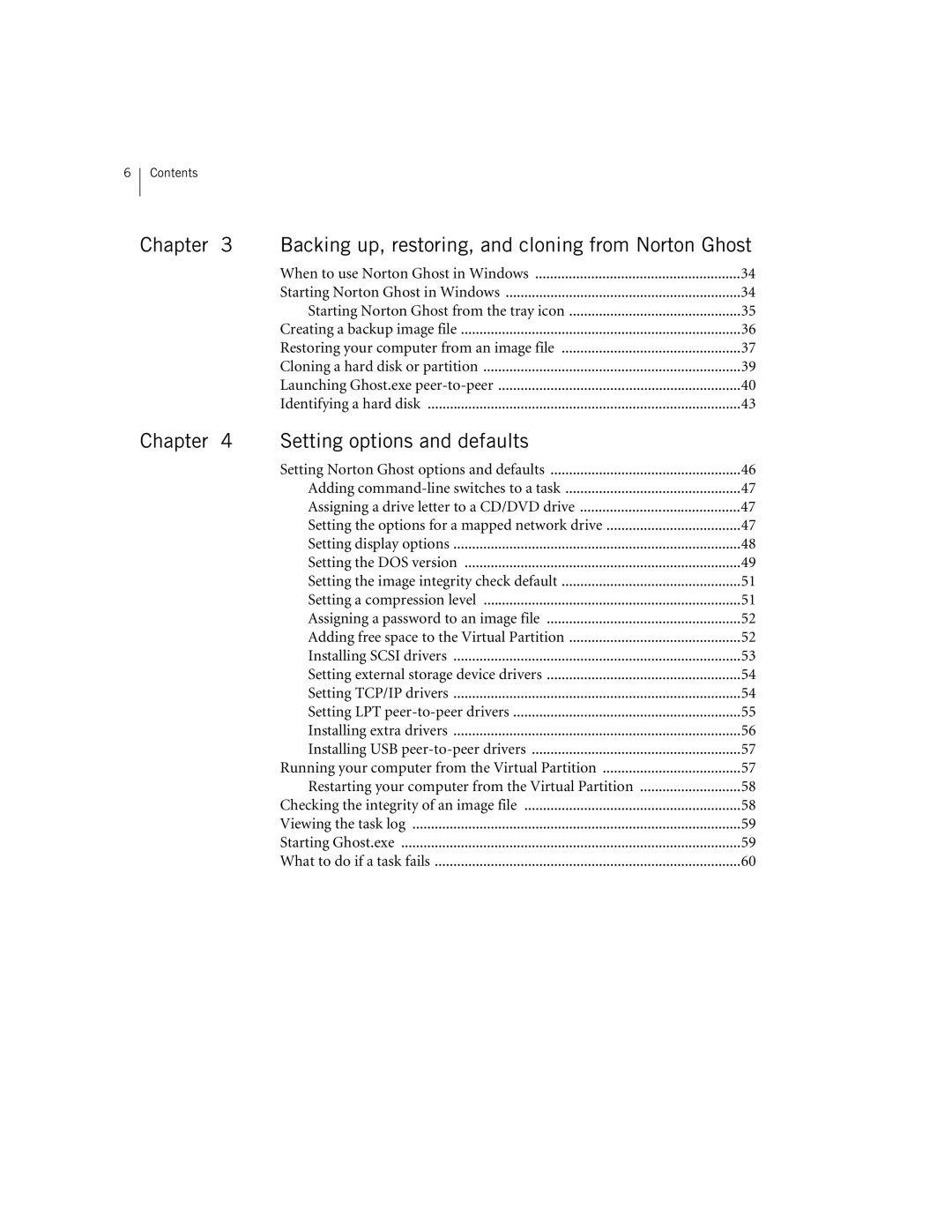 Symantec 10024709 manual Chapter Backing up, restoring, and cloning from Norton Ghost 