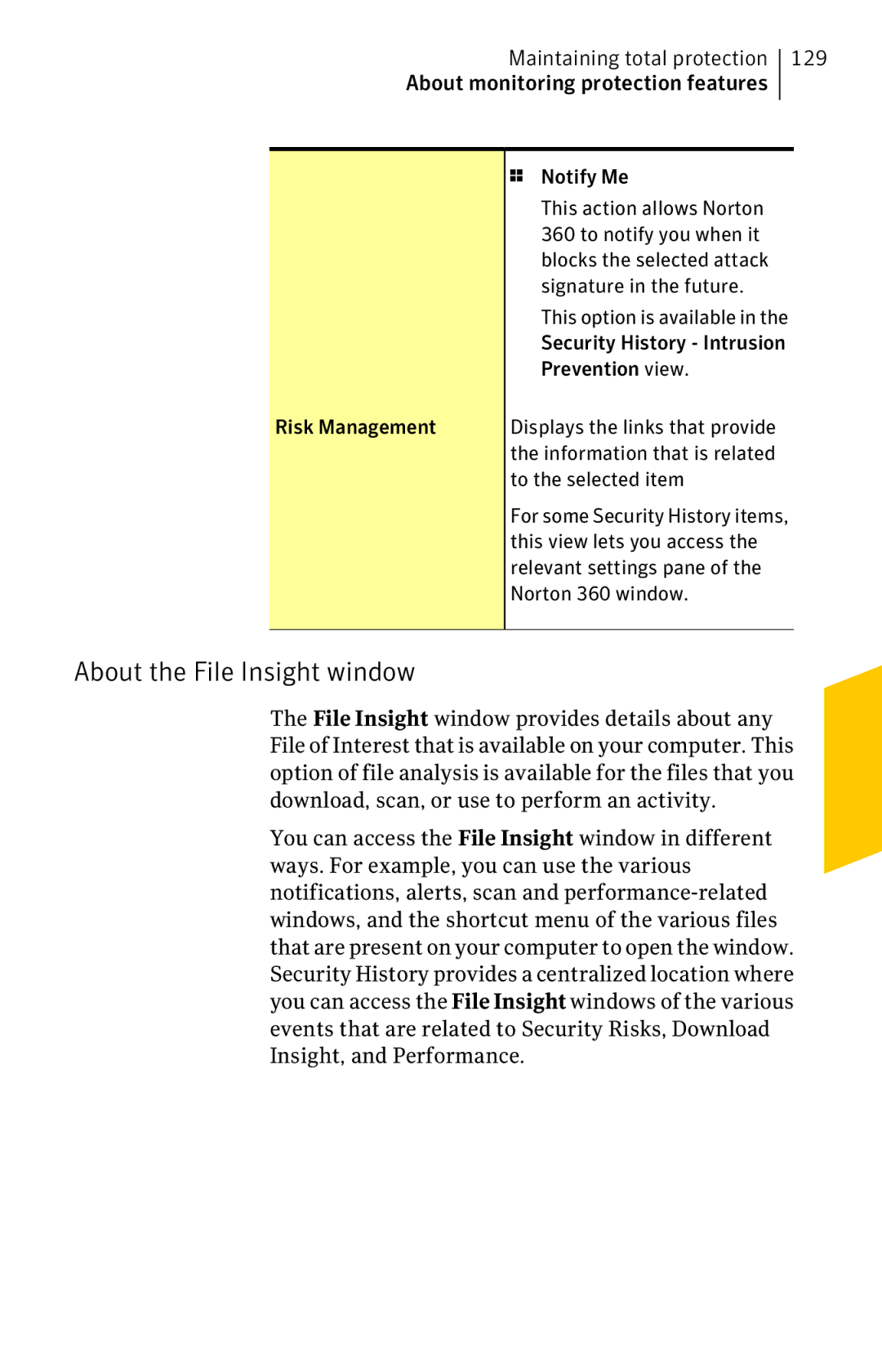 Symantec 11022527 manual About the File Insight window 