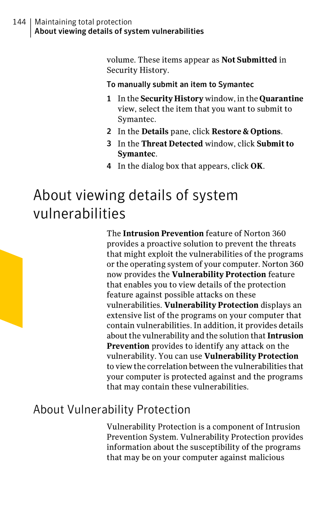 Symantec 11022527 manual About viewing details of system vulnerabilities, About Vulnerability Protection 