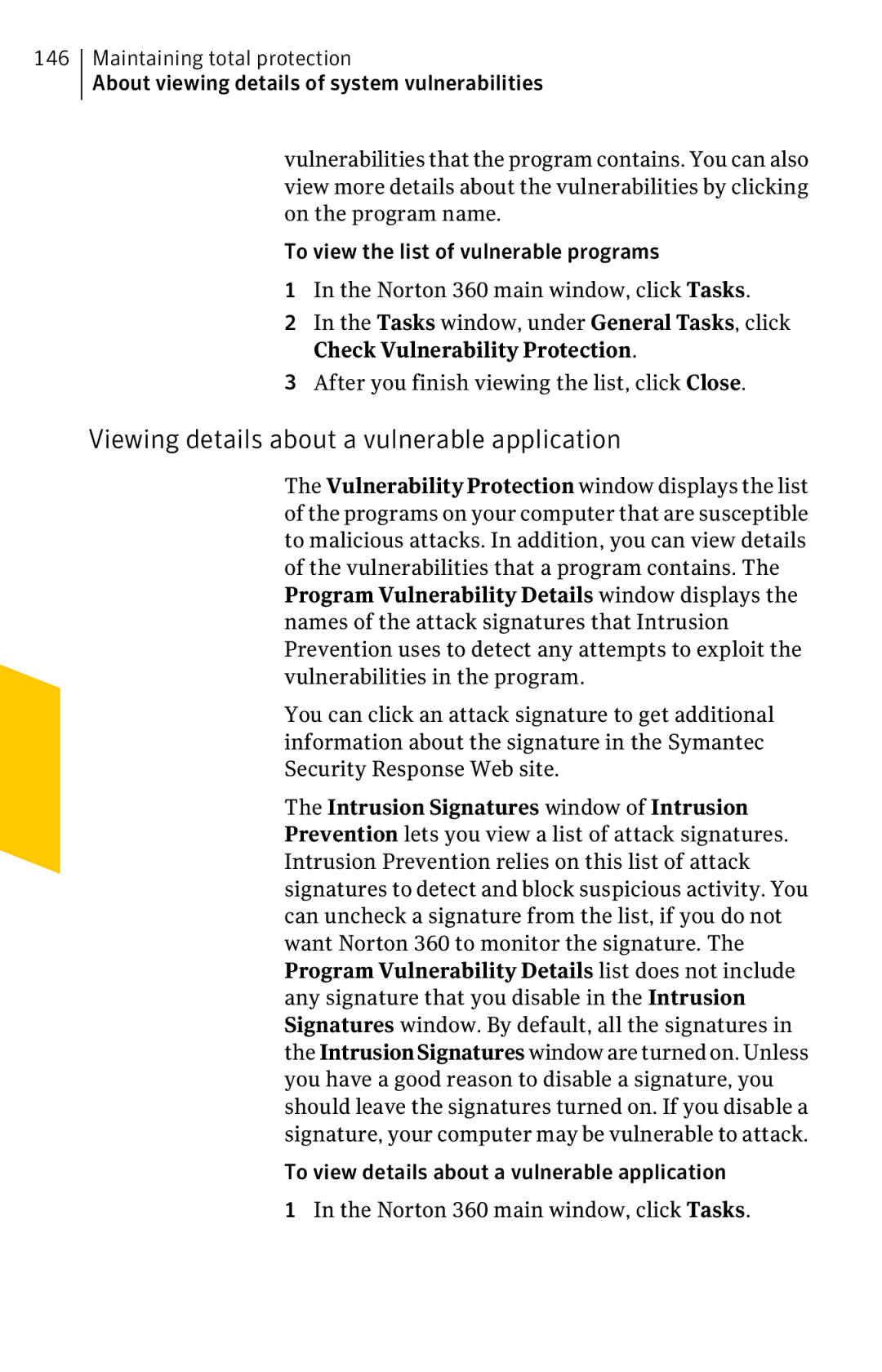 Symantec 11022527 manual Viewing details about a vulnerable application 