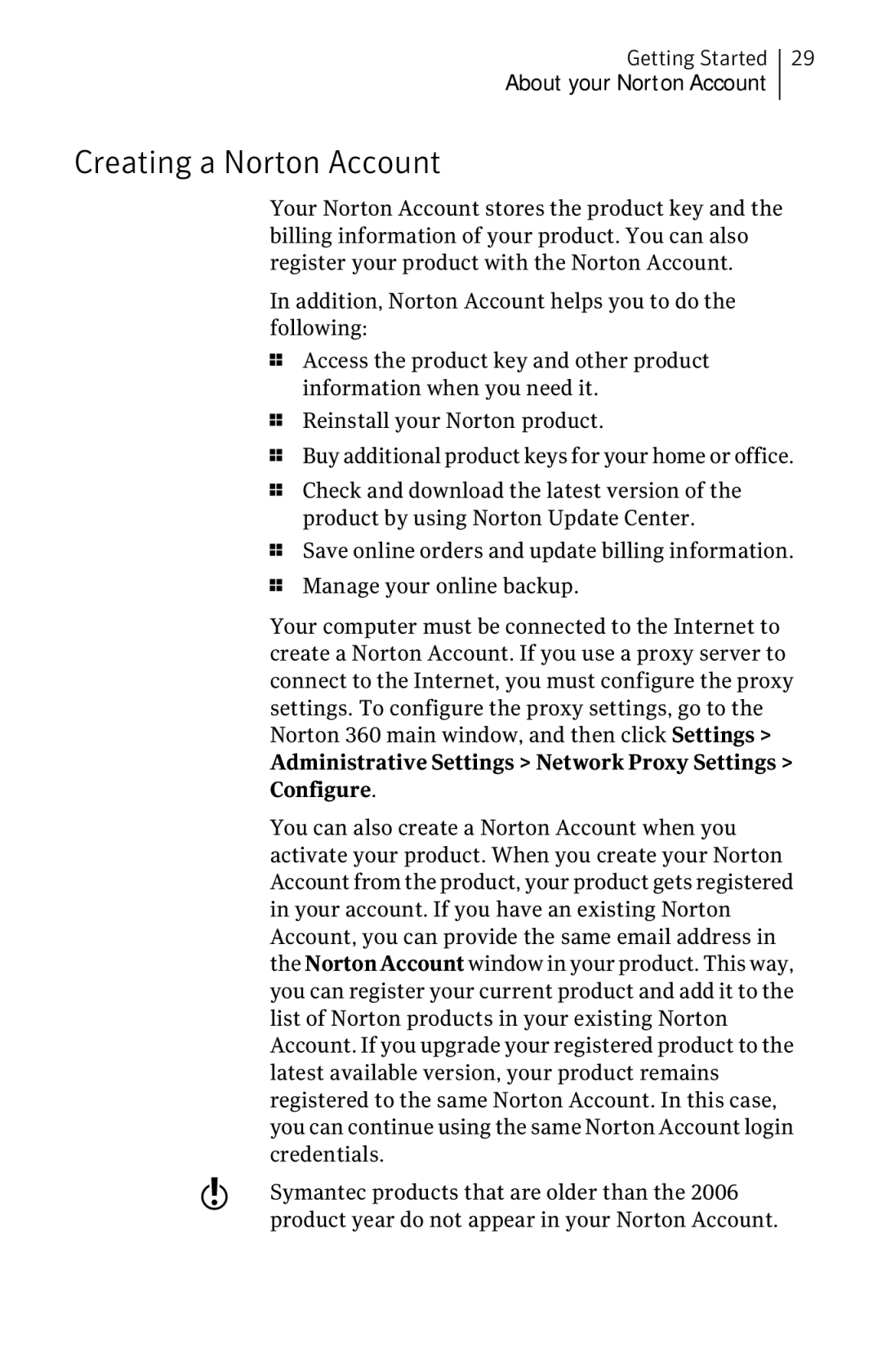 Symantec 11022527 manual Creating a Norton Account 