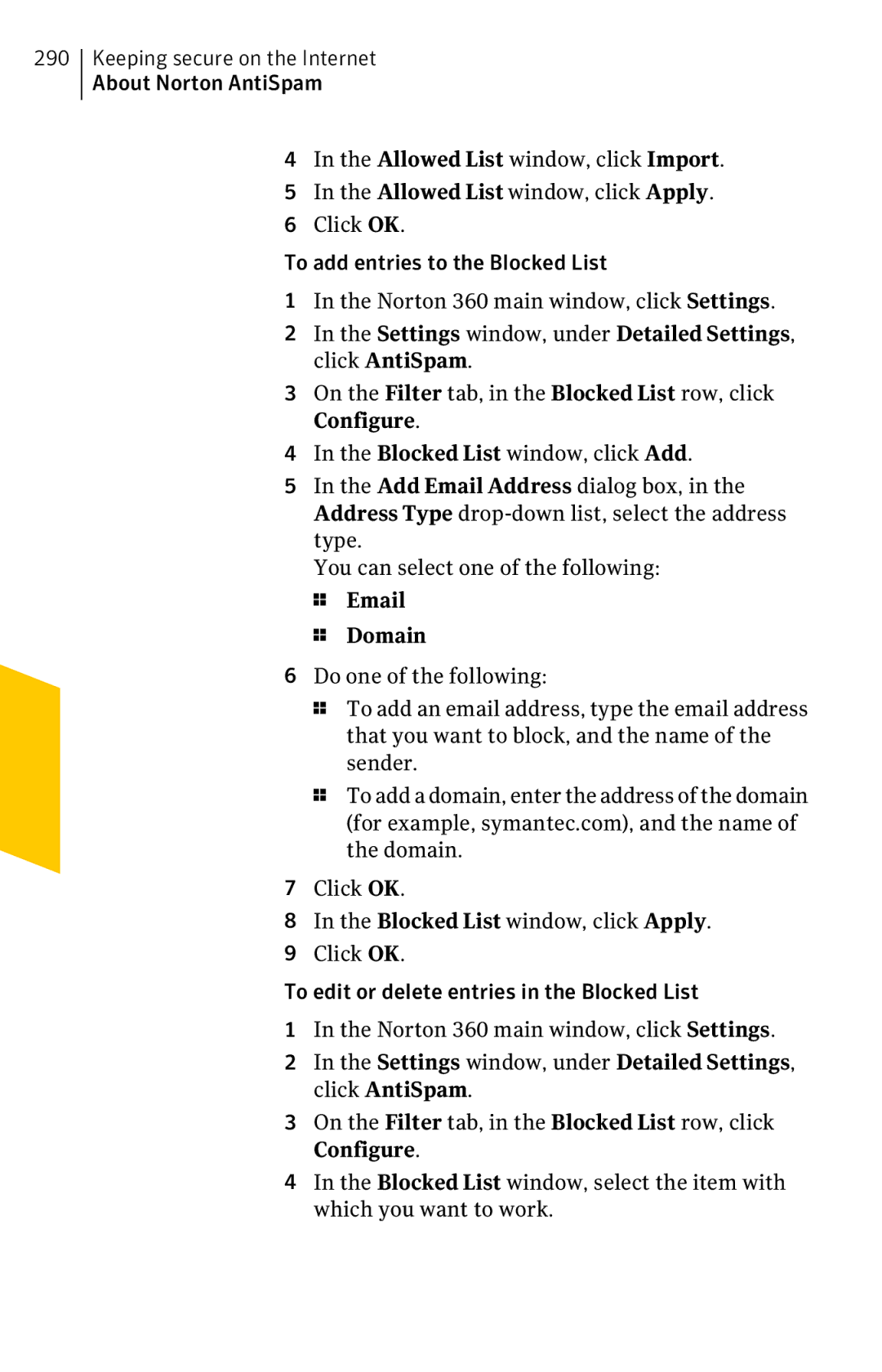 Symantec 11022527 manual Domain 