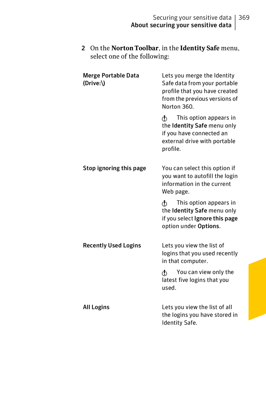 Symantec 11022527 Merge Portable Data, Drive, If you have connected an, Stop ignoring this, Information in the current 