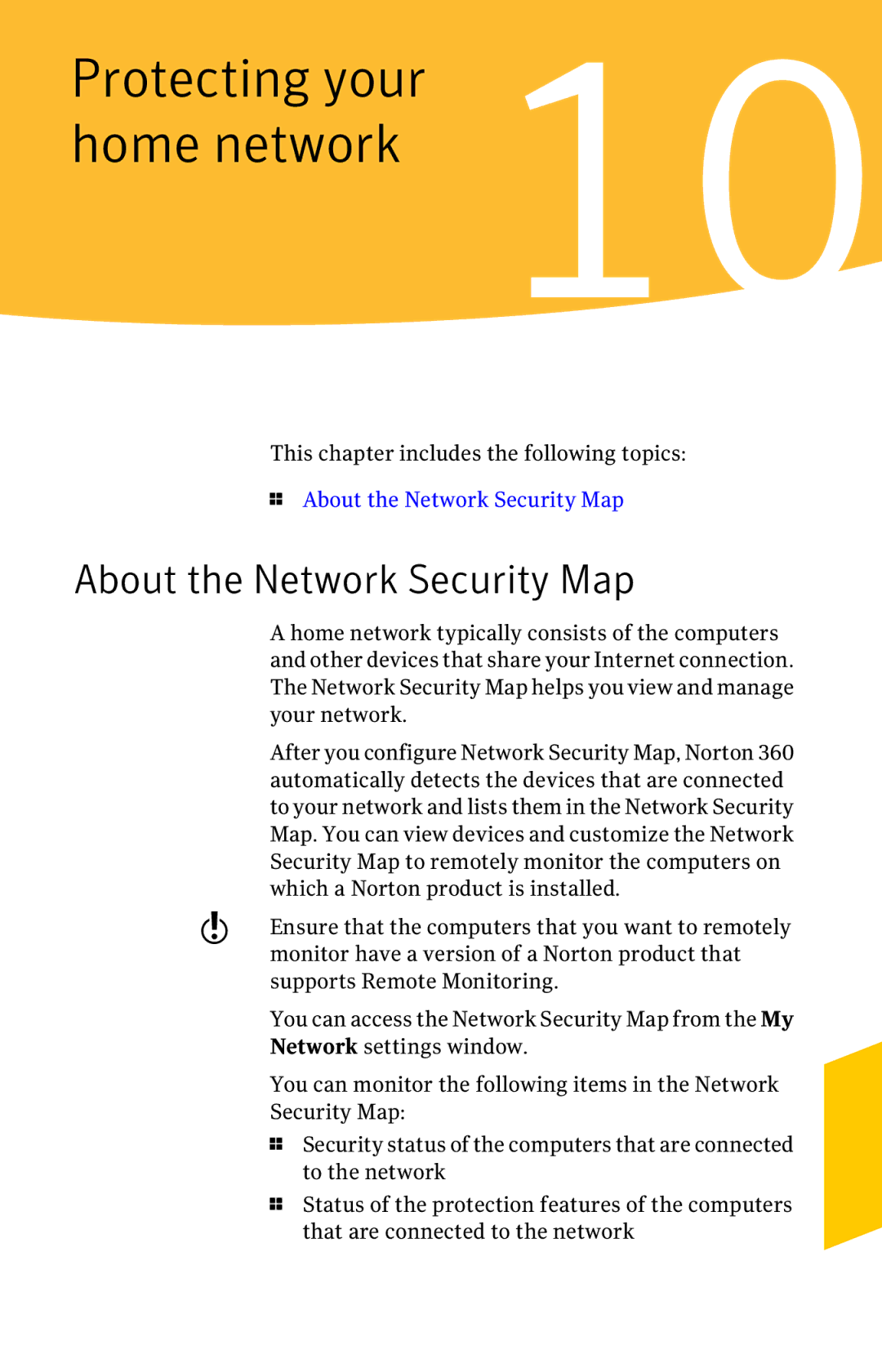 Symantec 11022527 manual About the Network Security Map 