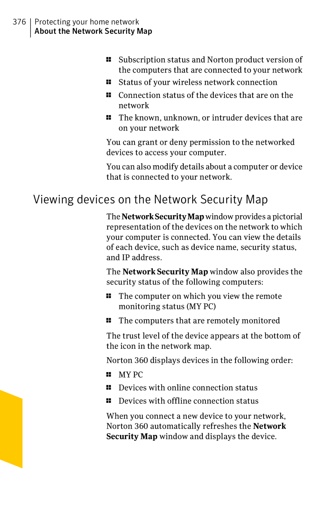 Symantec 11022527 manual Viewing devices on the Network Security Map, My Pc 