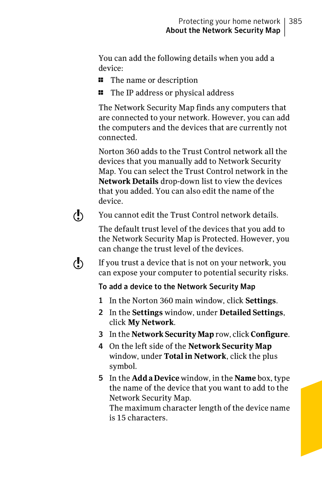 Symantec 11022527 manual NetworkSecurityMap row, click Configure 