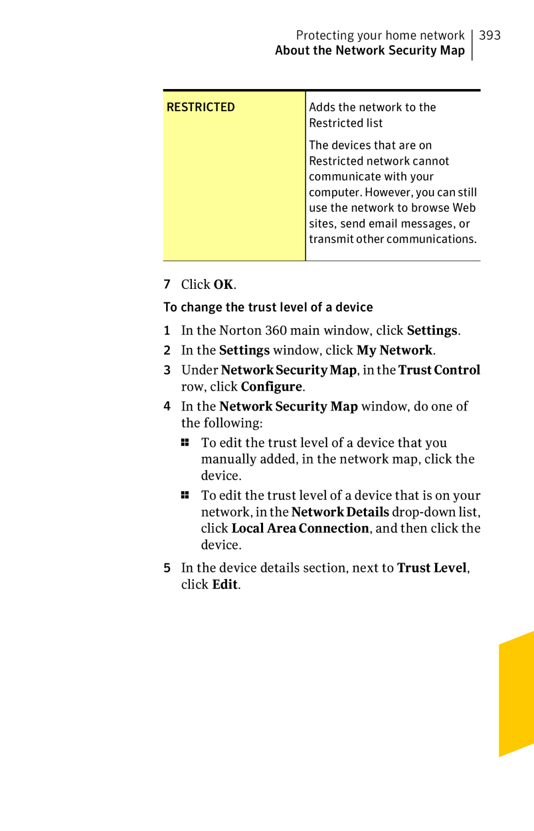 Symantec 11022527 manual Restricted list 