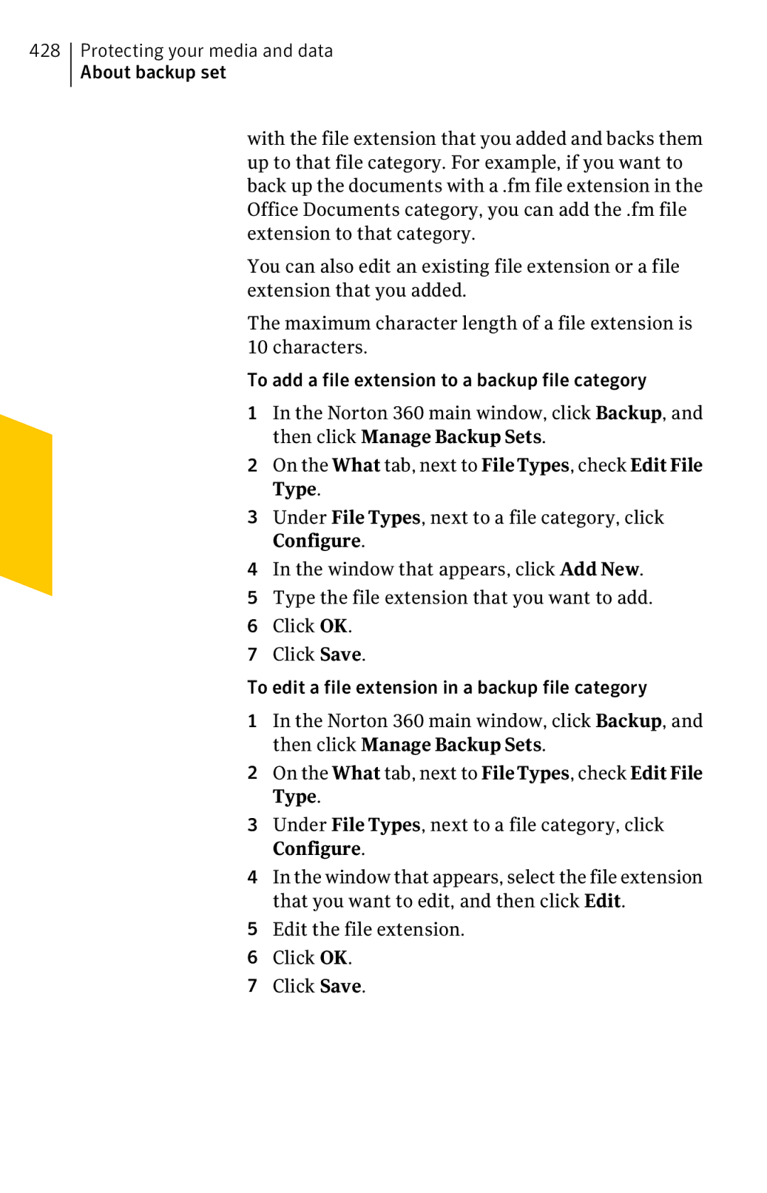 Symantec 11022527 manual Edit the file extension Click OK Click Save 