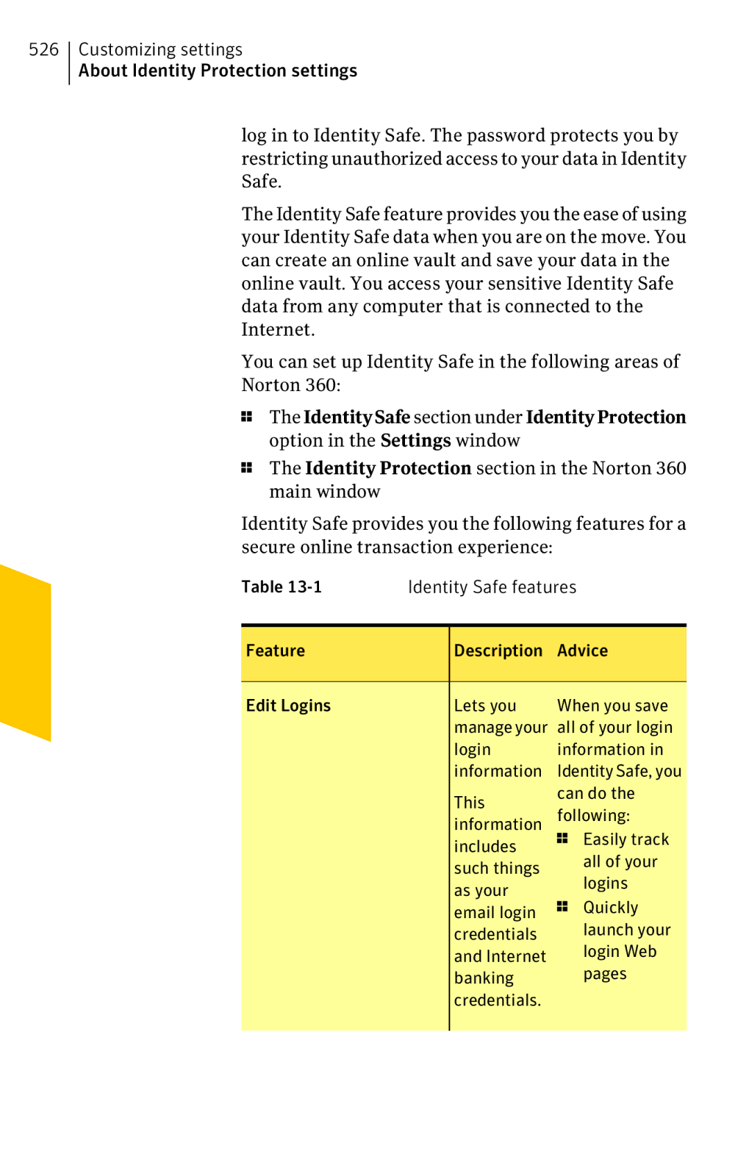 Symantec 11022527 manual Manage your All of your login 