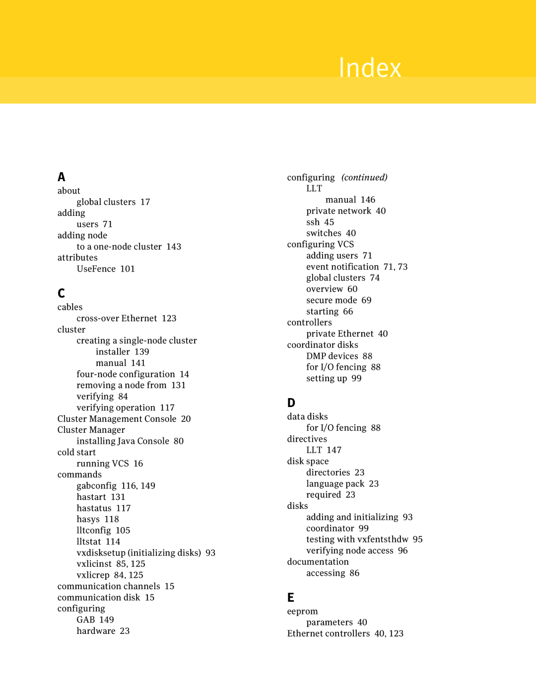 Symantec 5 manual Index 