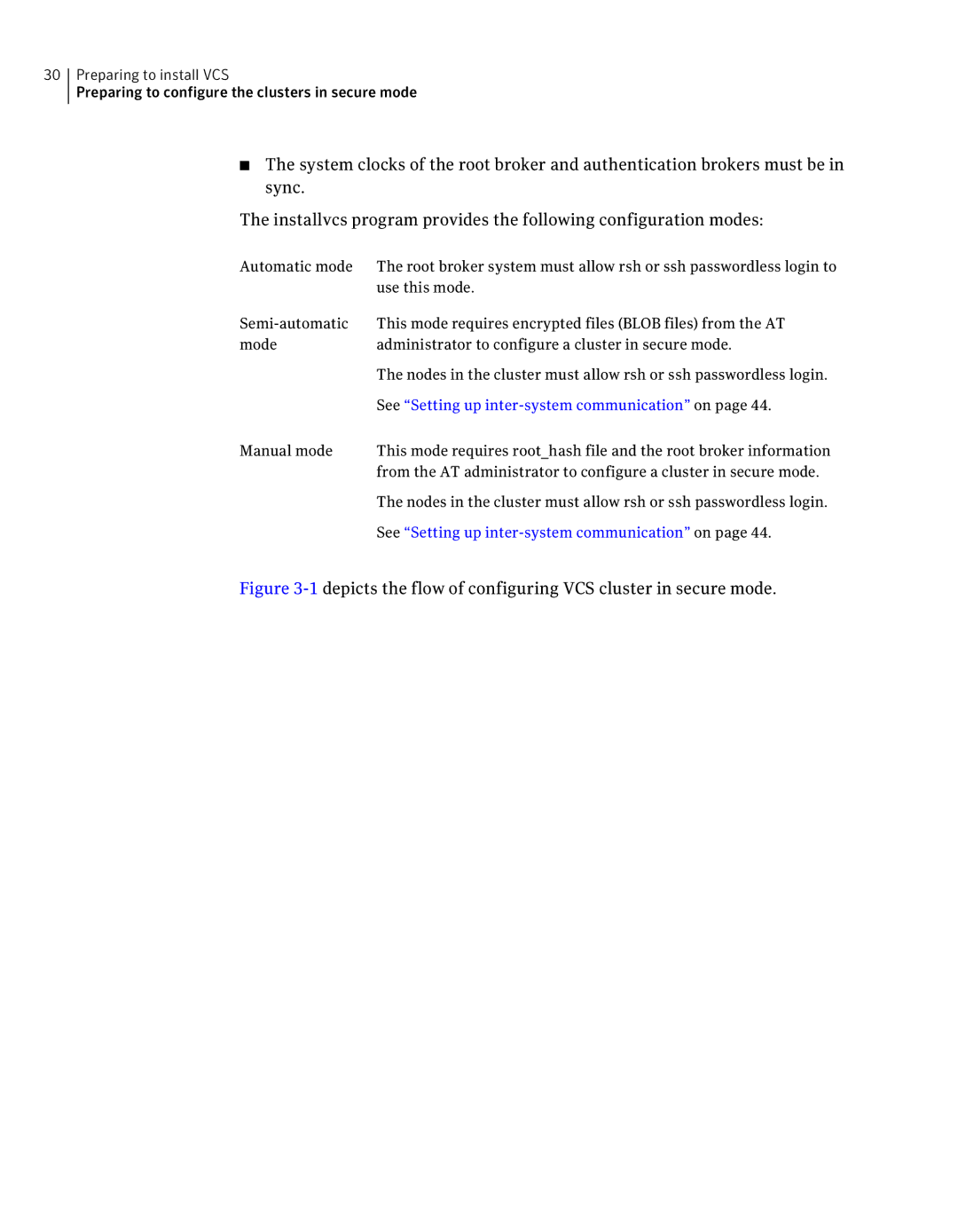 Symantec 5 manual 1depicts the flow of configuring VCS cluster in secure mode 