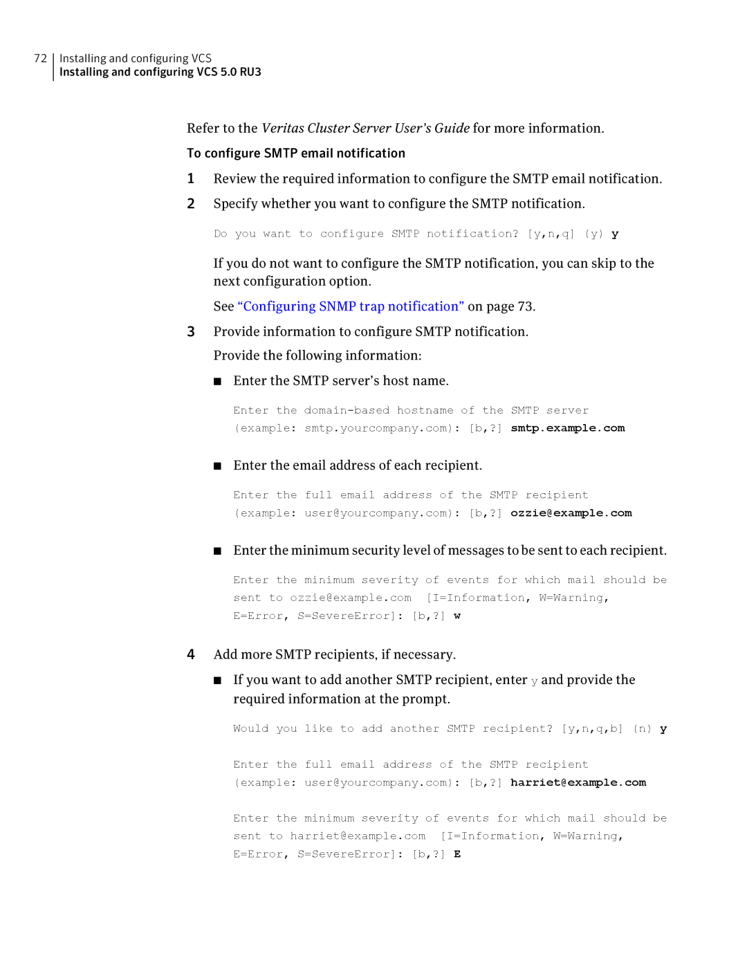 Symantec 5 manual See Configuring Snmp trap notification on 