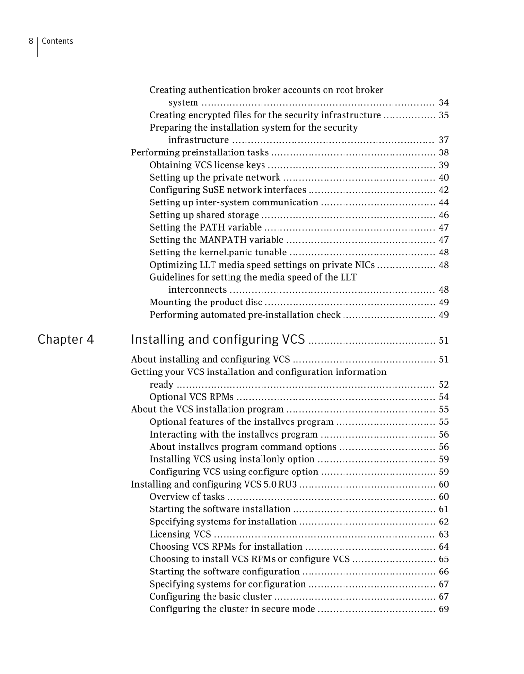 Symantec 5 manual Contents 